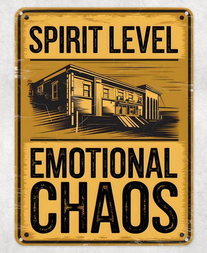 Spirit Level - Funny Builder Spirit Level Metal Poster
