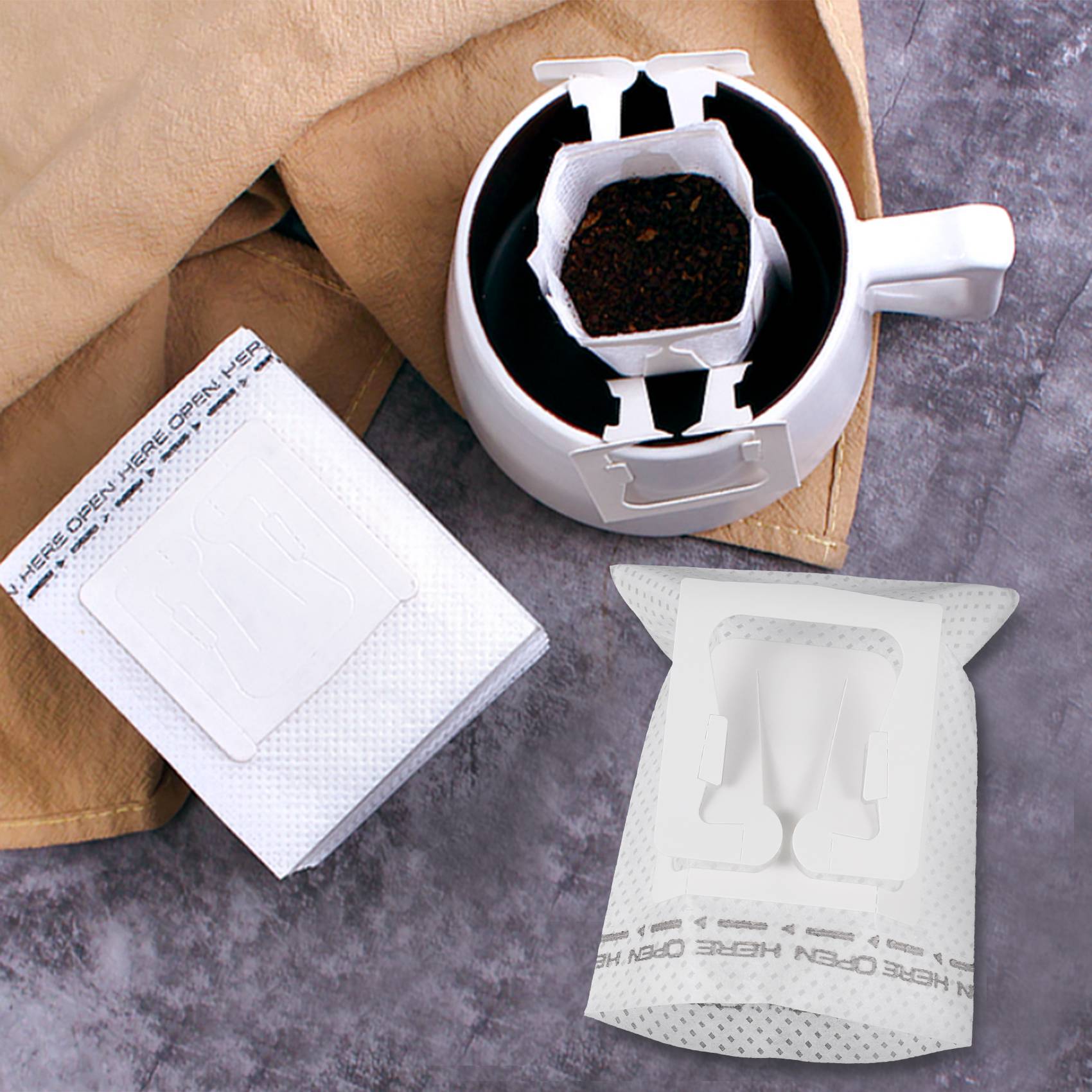 50Pcs / Pack Drip Coffee Filte - Tool Bag 评论和价格