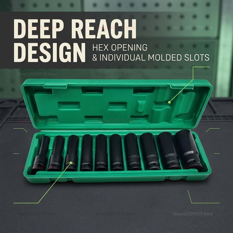 10pcs Socket Wrench Set 8-24mm - Hand Tools In Workshop 评论和价格